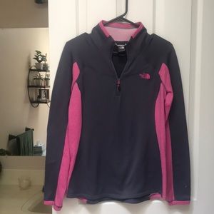 THE NORTH FACE WOMEN'S GRAY/PINK PULLOVER